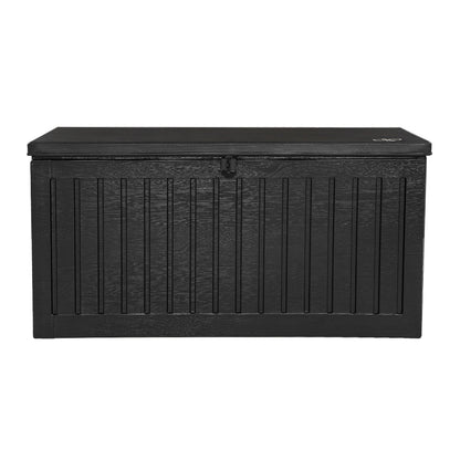 Gardeon Outdoor Storage Box Container Garden Toy Indoor Tool Chest Sheds 270L Black