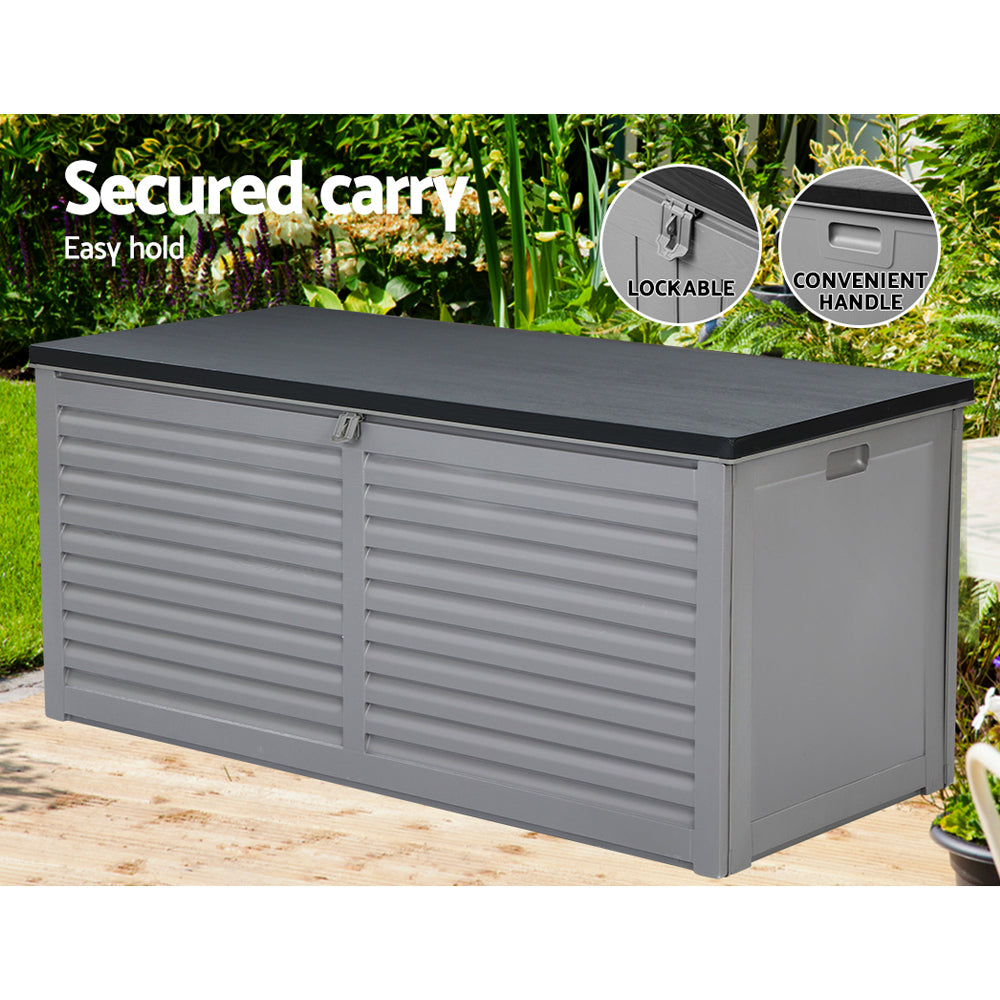 Gardeon Outdoor Storage Box 490L Bench Seat Indoor Garden Toy Tool Sheds Chest