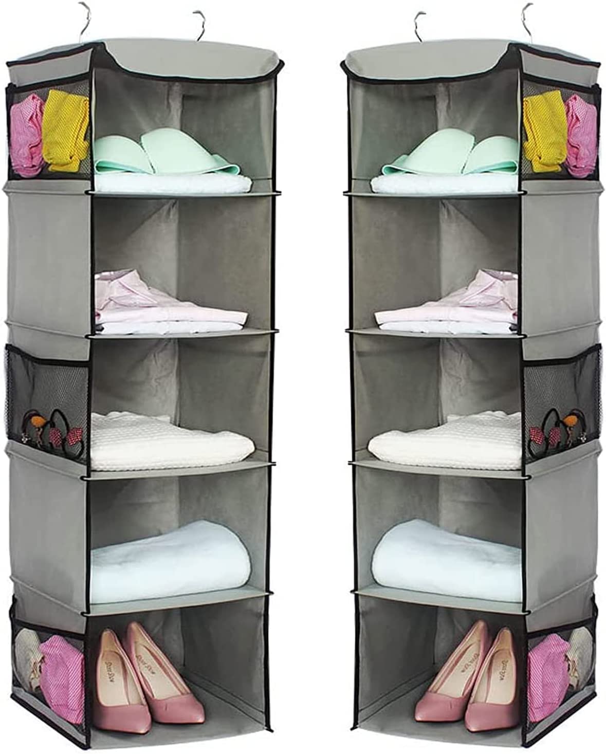 DUAL-SIDED HANGING CLOSET ORGANIZER 🔥 It helps you to quickly iden