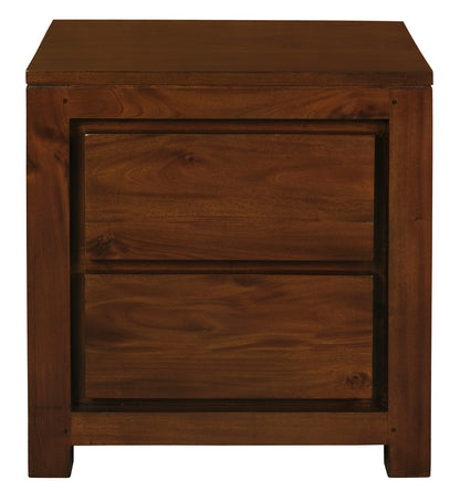 Amsterdam 2 Drawer Bedside Table (Mahogany)