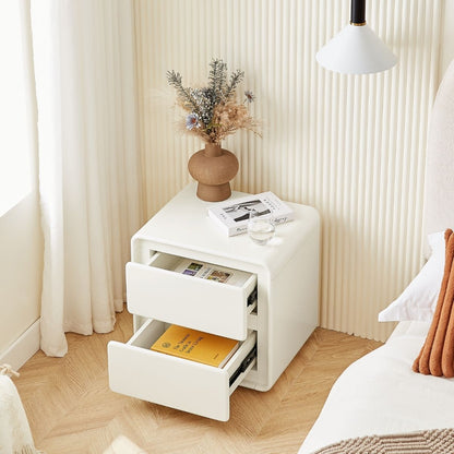 Astrid White Bedside Table